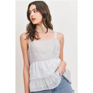 Papercrane Floral Peplum Tank NWOT